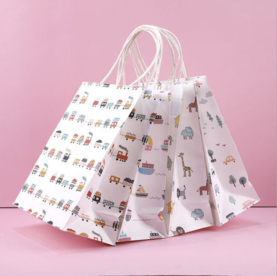 Custom Logo Paper Carrying Shopping Bags For Gift Clothes Packaging