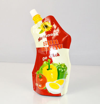 VMPET Stand Up Plastic Juice Liquid Packaging Pouch 8.5-33mm Diameter With Spout Top