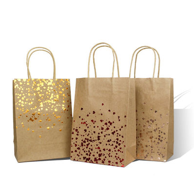 310*110*420mm gravure custom printed paper carry bags with handles Twisted