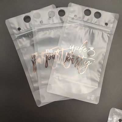 Party Sports Use16OZ drink Liquid Packaging Pouch With Straw Handle