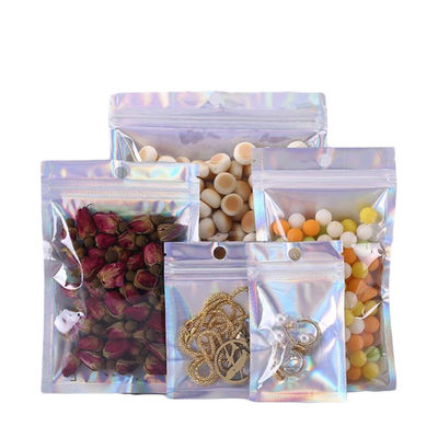 Shiny Holographic Mylar Food Packaging  Bag Pouch Aluminum Foil Metallized