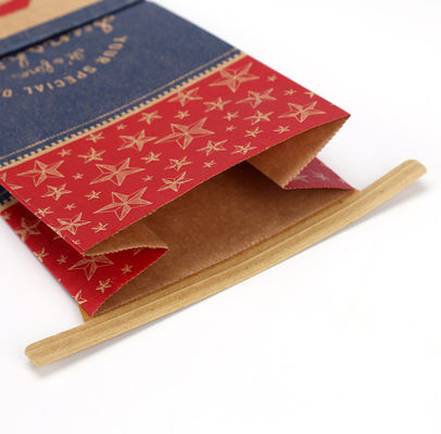 Brown White Paper Packaging For Bread Eco Friendly Bread Packaging 30*20cm
