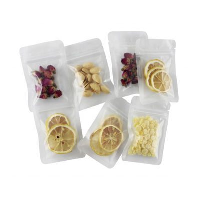 Matte Frosted Flat zipper Plastic Packaging Bag pouch For Nuts Candy