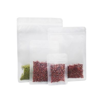 Matte Frosted Flat zipper Plastic Packaging Bag pouch For Nuts Candy
