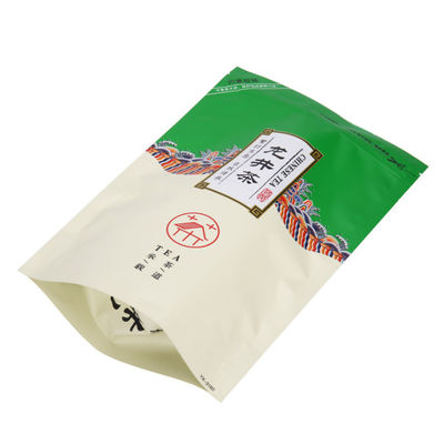 Food Resealable VMPET Kraft Paper Packaging Bags Moisture Proof Gravure Printed