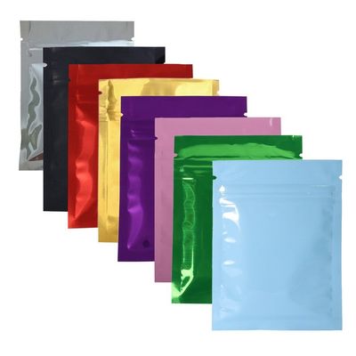 Color Printing 12*18cm Flat  Resealable Pouch Bags Aluminum Foil Zip Lock Bag Packaging