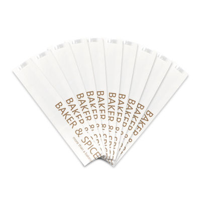 Offset PrintingWhite Bread Paper Bags With Window SGS Bakery Packaging Bags