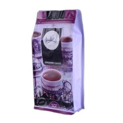 90*185mm Flat Bottom  Kraft Paper Packaging Bag pouch For Coffee