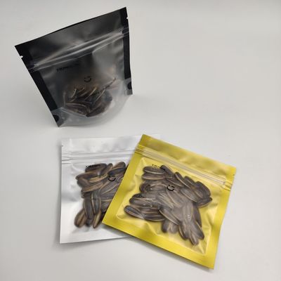 Clear Flat Bottom AL CPP Silver Aluminum Food Packaging Bag  Pouch With Resealable Zip