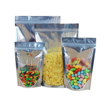 Mylar Aluminum Foil Plastic Packaging Bag Pouch Clear Front 8OZ-100OZ Capacity