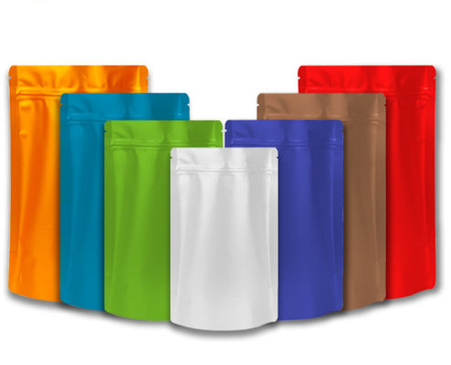 Glossy Colored Food Stand Up Plastic Packaging Bag Pouches Gravure Printed