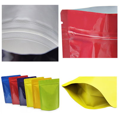 Glossy Colored Food Stand Up Plastic Packaging Bag Pouches Gravure Printed