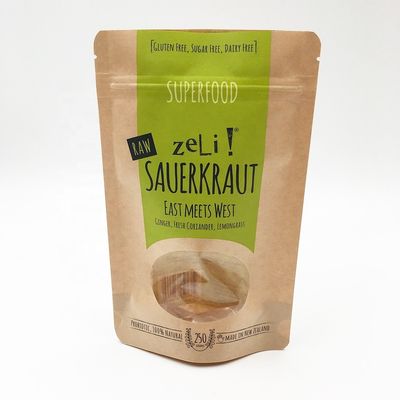 Eco Friendly Kraft Paper  Bags 12OZ Flat Bottom Kraft Coffee Bags With Valve
