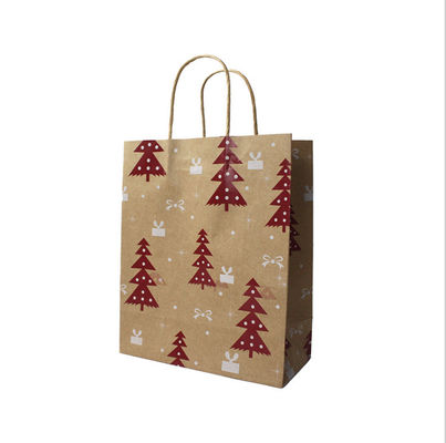 Custom Offset Printed Paper Gift Bags With Handles Biodegradable