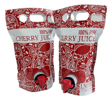 CMYK Vaccum Spouted Stand Up Liquid Packaging Pouches Aluminum Foil Inner