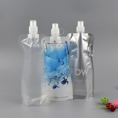 Portable Stand Up drink Liquid Packaging Pouch 800ML with Suction Nozzle
