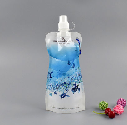 Portable Stand Up drink Liquid Packaging Pouch 800ML with Suction Nozzle