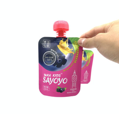 Custom Printing Colorful Juice Liquid Packaging Pouch Bags VMPET 200ml Size