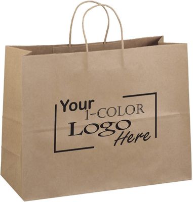 FSC Twisted Handle Paper Bags White Brown 30-160gsm Paper Bags Printed With Logo