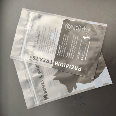 Stand Up Pet Food Packaging Bag Pouch Flat Bottom Rotogravure Printed With Zippers