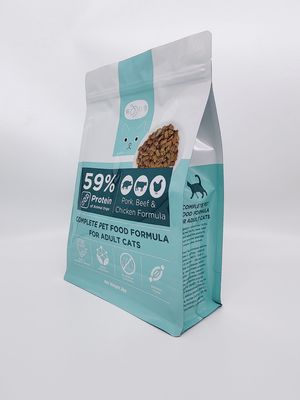 Matte Finishing Animal Feed Packaging Bags 2.5-8 Mil Thick Cat Food Packaging