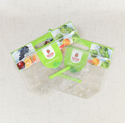 PET CPP Stand Up Fresh Fruit Food Packaging Bag  With Zipper Vent Holes