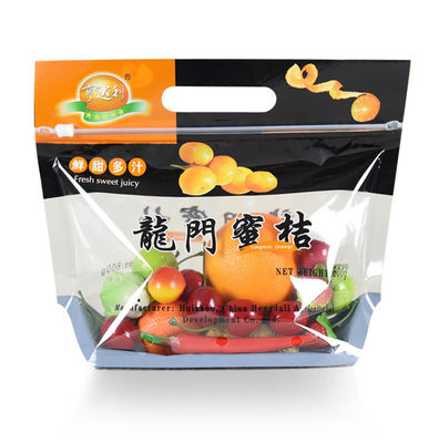 Customized BOPP PE Anti Fog Zipper Plastic Packaging Bag Pouch ISO9001 For Fruits