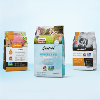 Eco Friendly VMPET Resealable Pet Food Packaging Bags Flat Bottom For Dog Treat