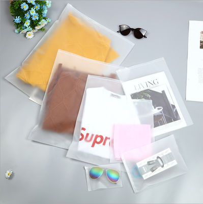 Silk Screen Printing PVC PE Plastic Zip Lock Bags For Clothes Moisture Proof