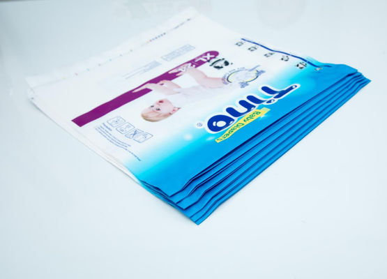 LDPE Diaper Sanitary Napkin Custom Printed Plastic Bags Packaging ISO with Patch Handle