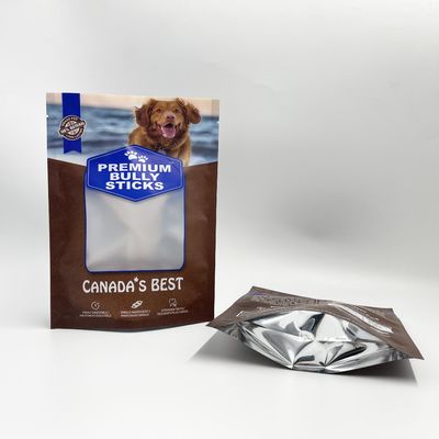 Side Gusset Aluminum Foil Inner Custom Dog Treats Stand Up Blue Zipper Lock Bag