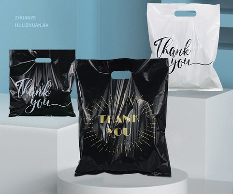 Die Cut Handle Carrying Shopping Bags 200 Microns Gravure Printing