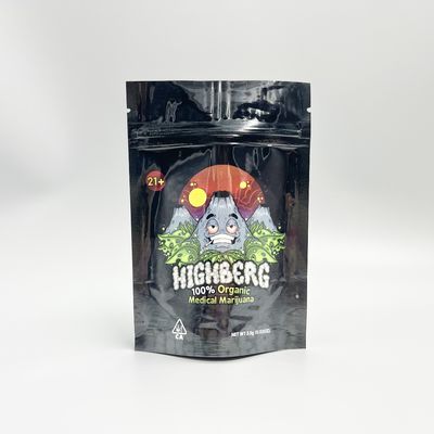 Custom Printing CBD Buds Aluminium Foil Stand Up Pouch 160mic 320mic