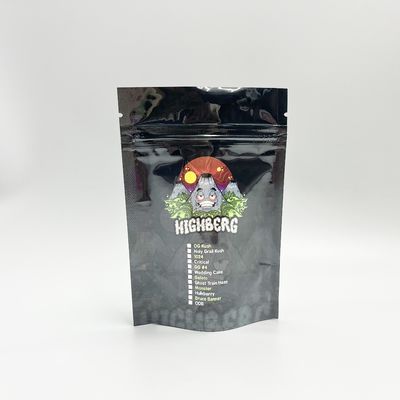 Custom Printing CBD Buds Aluminium Foil Stand Up Pouch 160mic 320mic
