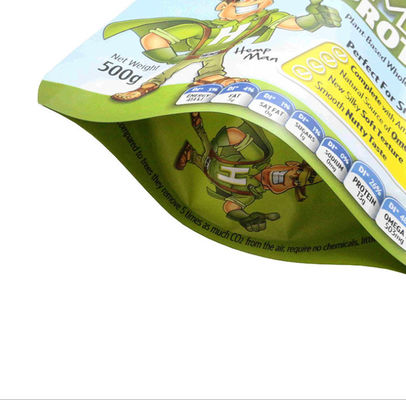 Aluminized Foil Plastic Stand Up Zipper Pouch For Protein Powder