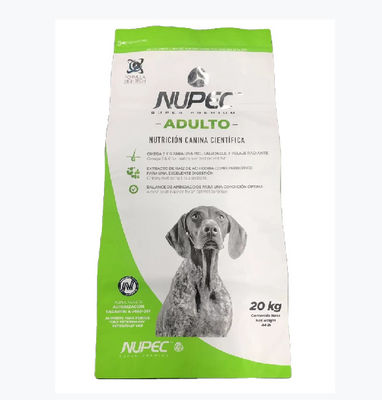 Large Weight Gravure Printing 20kg Dog Food Packaging Bags With Slide Button Zipper