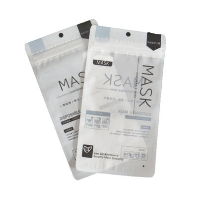 Clear Disposable Face Mask Plastic Zipper Pouch Reusable