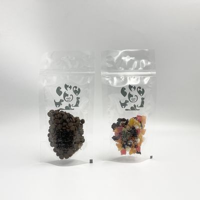 Clear Stand Up Pet Food Barrier Airtight Zipper Display Pouches lock in Freshness