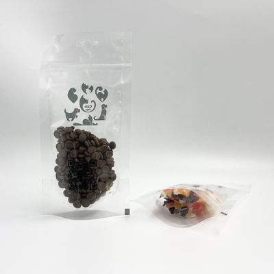 Clear Stand Up Pet Food Barrier Airtight Zipper Display Pouches lock in Freshness