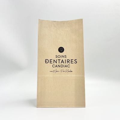 Biodegradable Kraft Paper Packaging Bag Gravure Printing With Flat Bottom