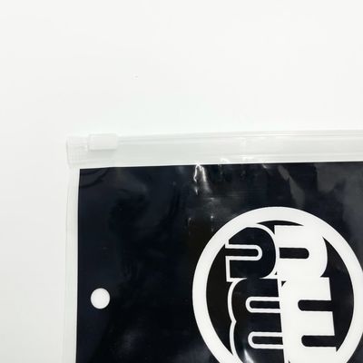 Black Polyethylene PE Gloves Plastic Packaging Bag With Pull Tab Zipper