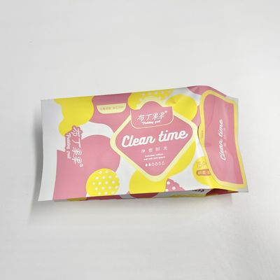 CMYK Printed Lady'S Sanitary Napkin Aluminum Foil Bag With Stickers