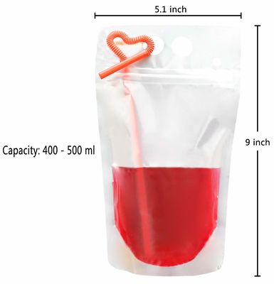 Restaurant Party Liquid Packaging Pouch 160z 32oz With Handle