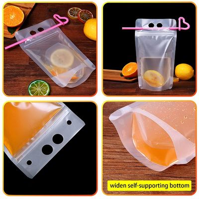 Restaurant Party Liquid Packaging Pouch 160z 32oz With Handle
