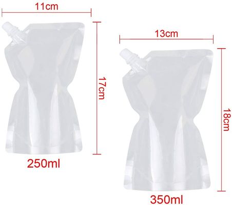 300 Microns Spout Plastic Juice Drink Bag Pouches Gravure Printing