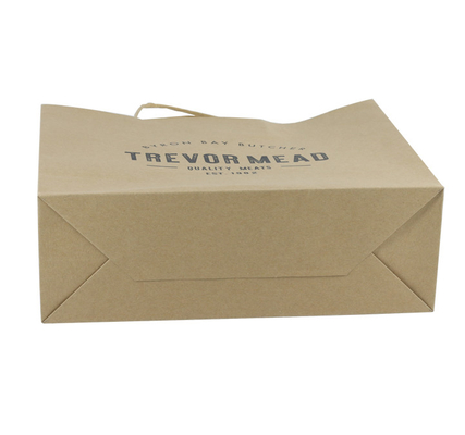 Cardboard Packaging Brown Craft Shopping Paper Bag With Handles